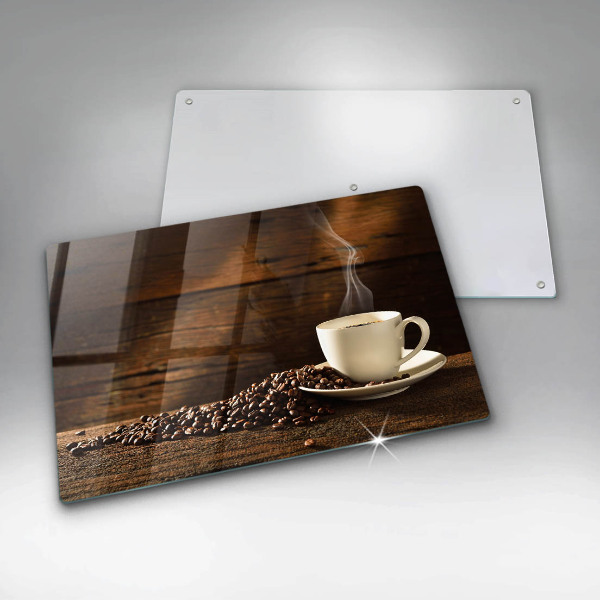 Induction hob cover Coffee cup wood
