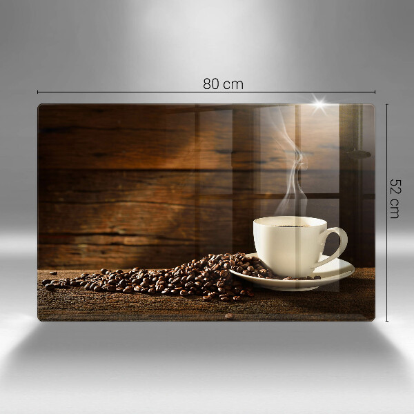 Induction hob cover Coffee cup wood