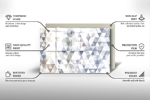 Induction hob protector Triangle pattern
