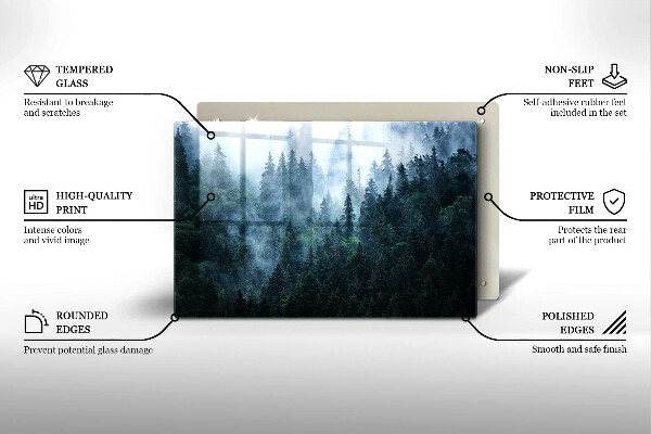 Worktop saver Forest of trees and fog