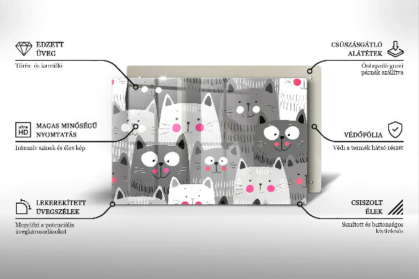 Worktop saver Illustration of cats