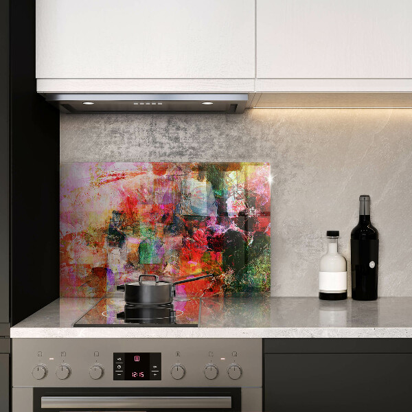 Induction hob cover Paint abstraction