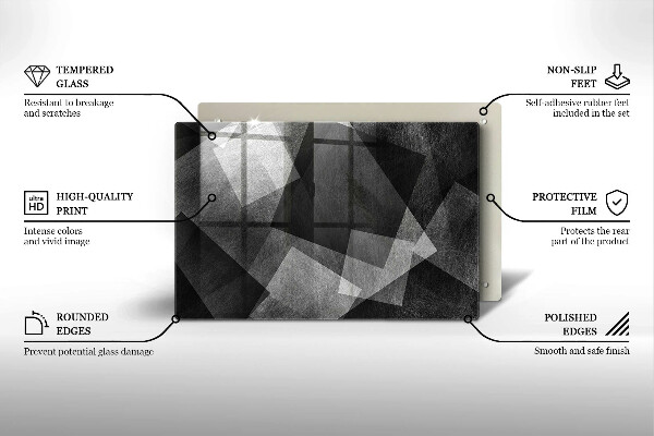 Induction hob protector Geometric abstraction