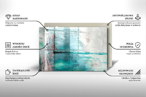 Induction hob protector Background paint abstraction