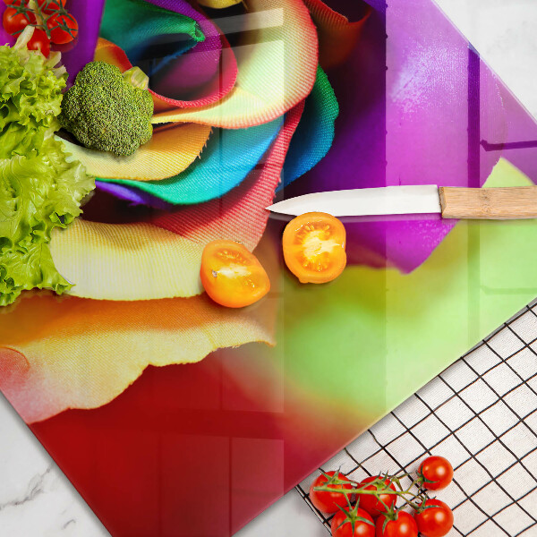 Induction hob protector Colorful rose petals