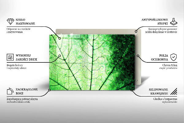 Induction hob cover Decorative leaf