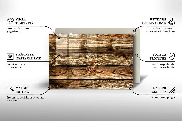 Induction hob cover Wood texture boards