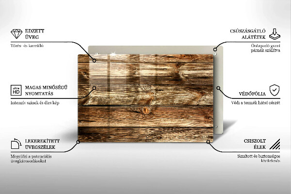 Induction hob cover Wood texture boards