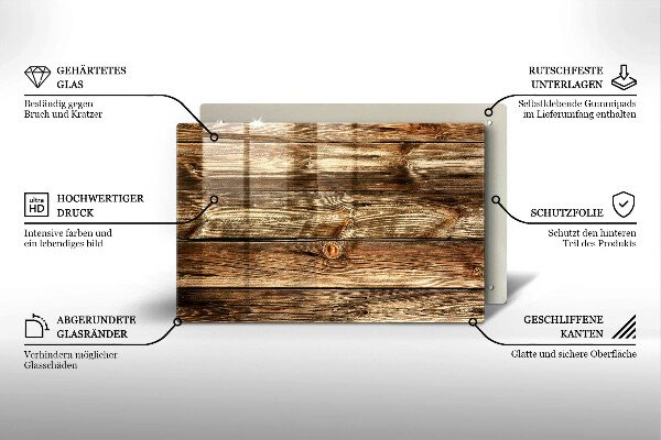 Induction hob cover Wood texture boards