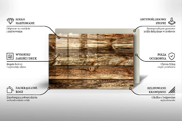 Induction hob cover Wood texture boards