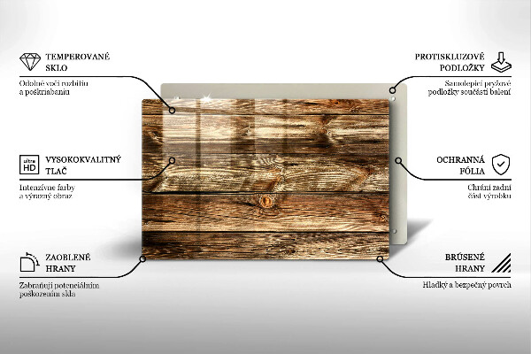 Induction hob cover Wood texture boards