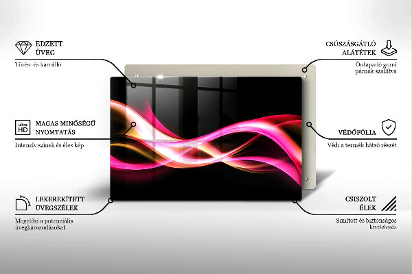 Worktop saver Neon Smoke abstraction