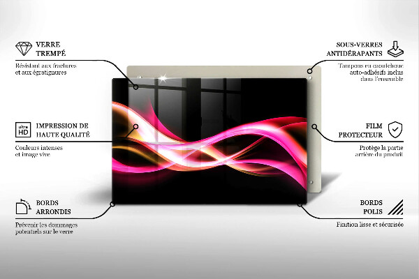 Worktop saver Neon Smoke abstraction