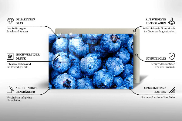 Induction hob protector Juicy blueberries