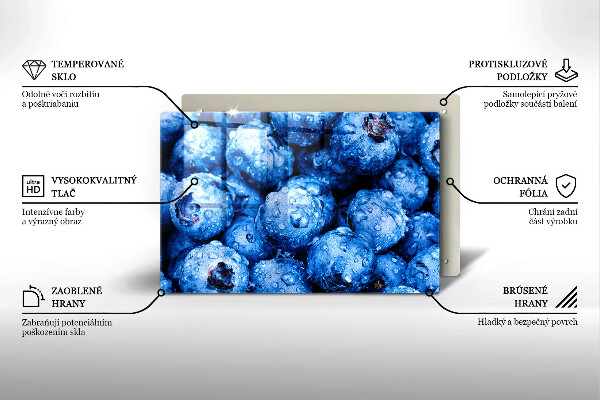 Induction hob protector Juicy blueberries