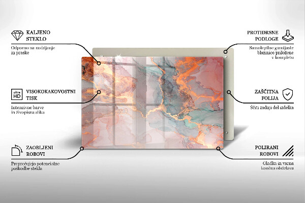 Worktop saver Marble with gold