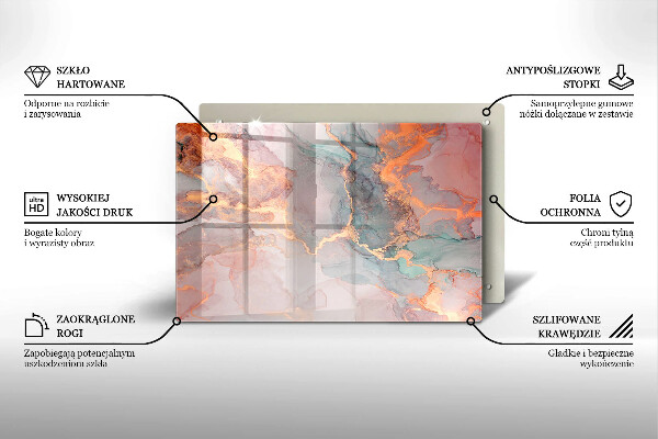 Worktop saver Marble with gold