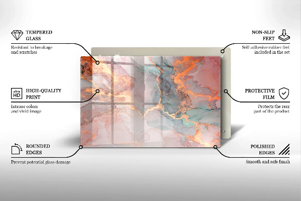 Worktop saver Marble with gold