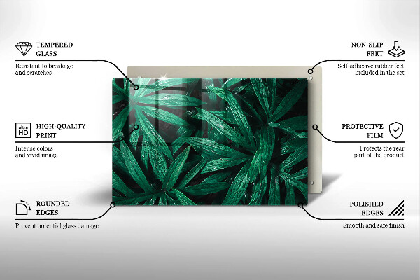 Induction hob protector Plants leaves