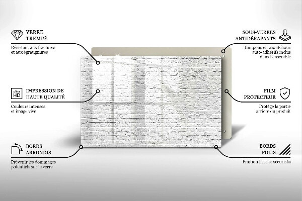 Induction hob cover Brick wall