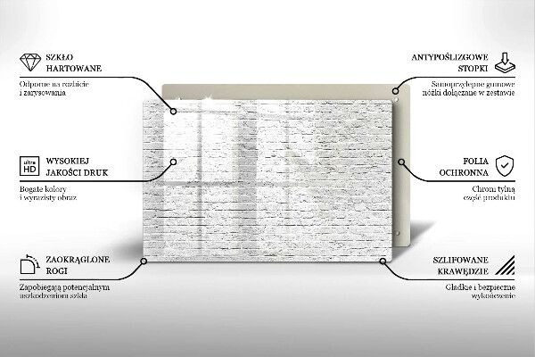 Induction hob cover Brick wall