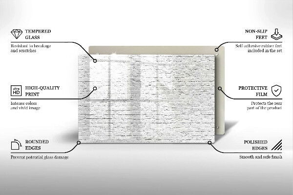 Induction hob cover Brick wall