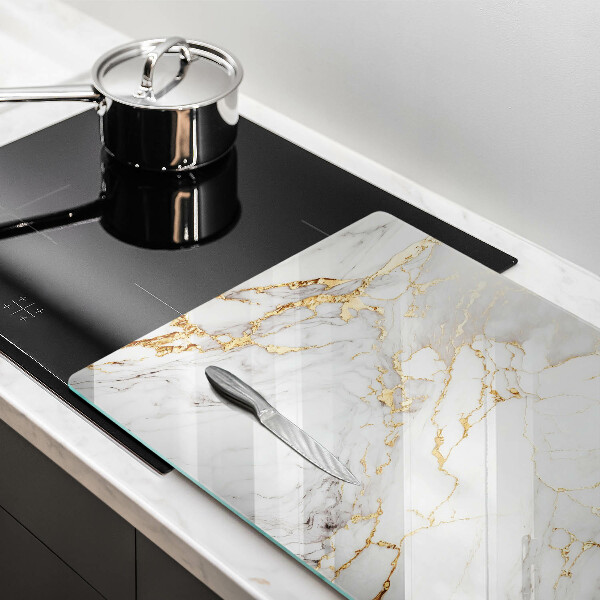 Worktop saver Light marble with gold