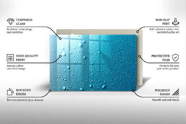 Induction hob protector Drops of water
