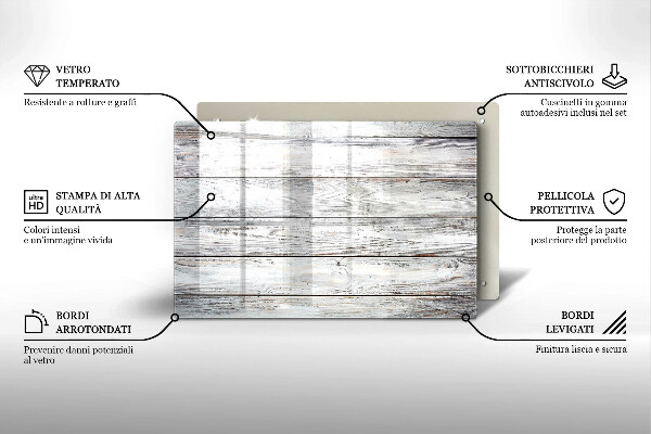 Worktop saver Bright wooden boards