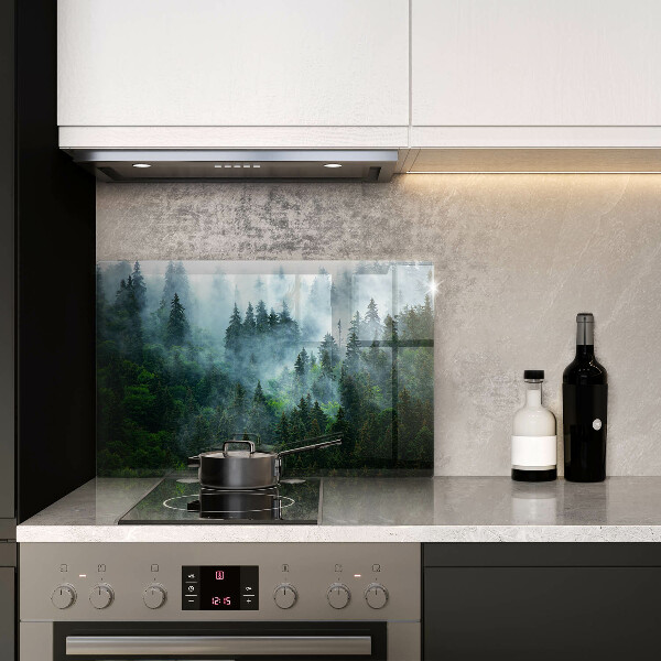 Induction hob protector Forest in the fog