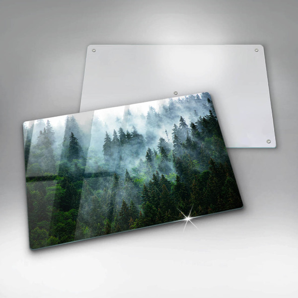 Induction hob protector Forest in the fog