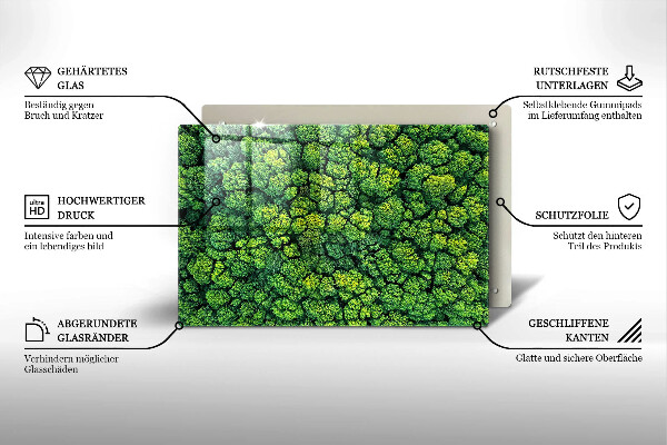 Induction hob protector Nature - moss plant