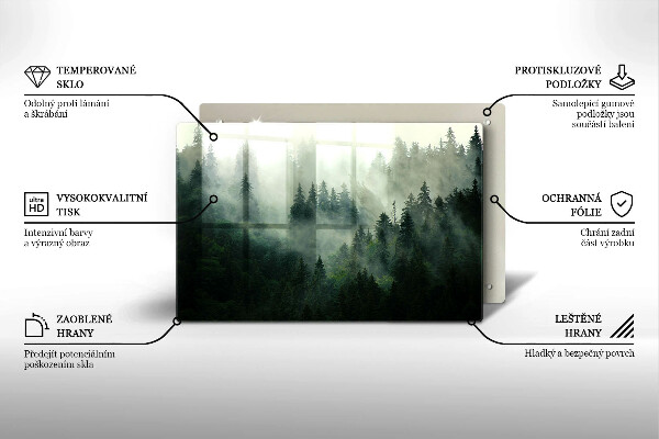 Induction hob protector Landscape of a hazy forest