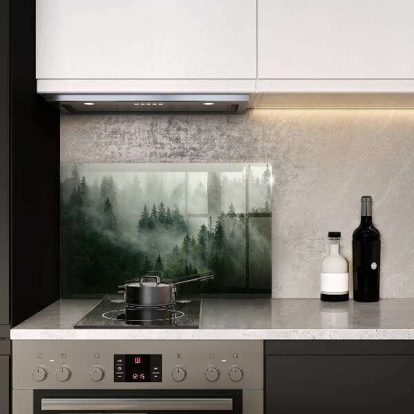 Induction hob protector Landscape of a hazy forest