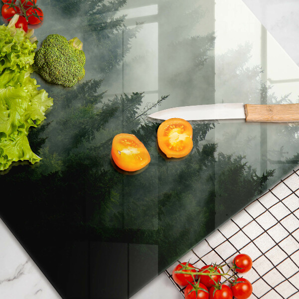 Induction hob protector Landscape of a hazy forest