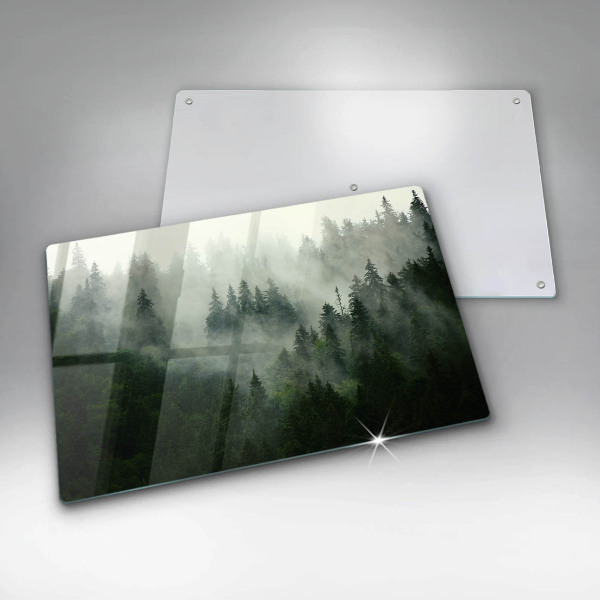 Induction hob protector Landscape of a hazy forest