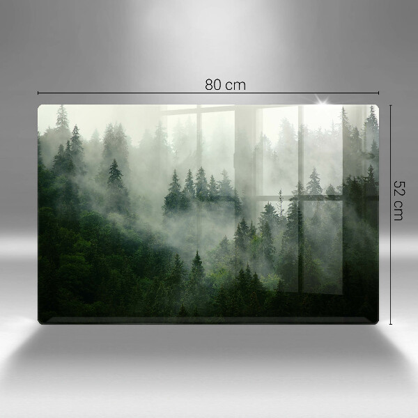 Induction hob protector Landscape of a hazy forest