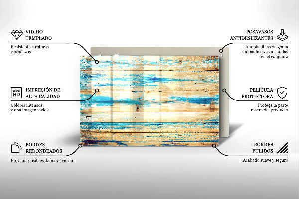 Induction hob protector Retro boards wood