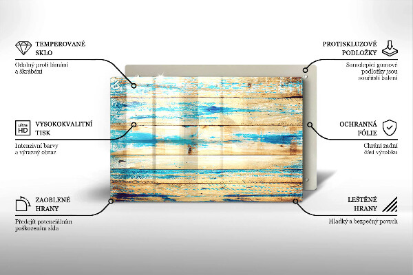 Induction hob protector Retro boards wood