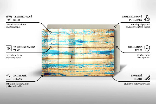 Induction hob protector Retro boards wood