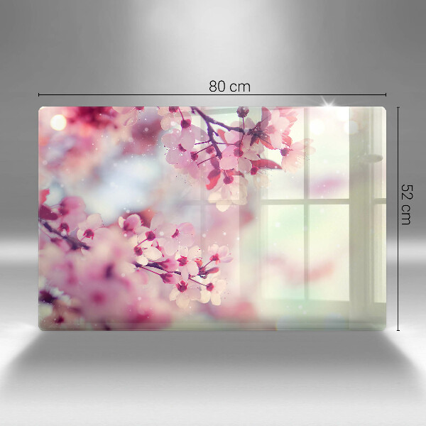 Induction hob protector Nature apple flowers
