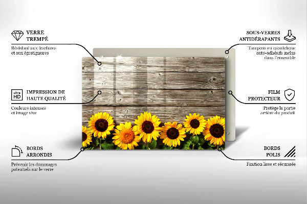 Worktop saver Sunflowers on the boards