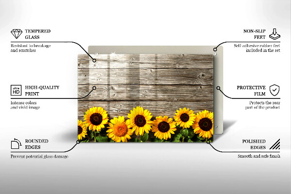 Worktop saver Sunflowers on the boards