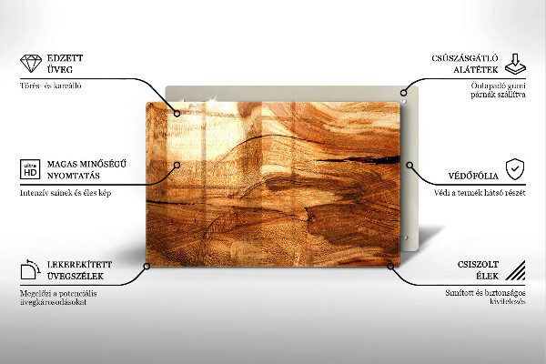 Worktop saver Wooden board texture