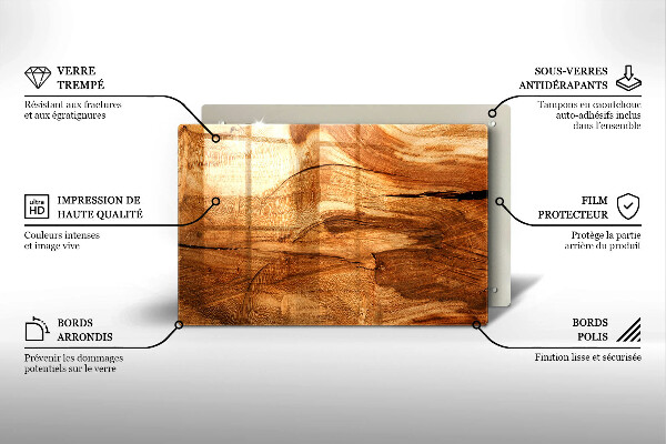 Worktop saver Wooden board texture