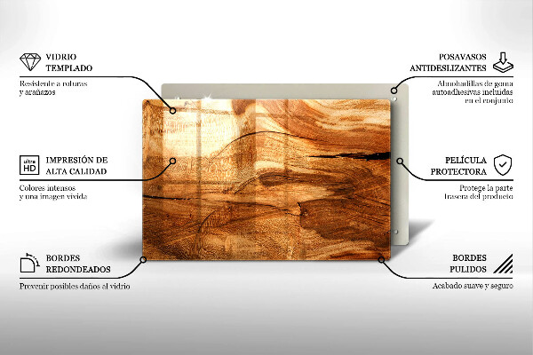 Worktop saver Wooden board texture