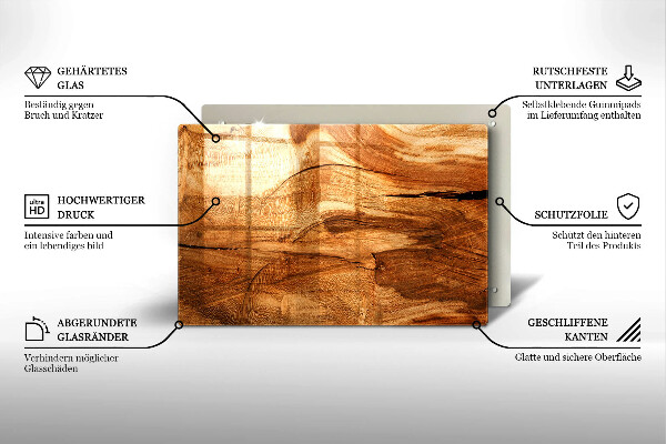Worktop saver Wooden board texture
