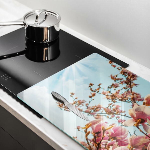 Induction hob cover Pink Flowers Tree