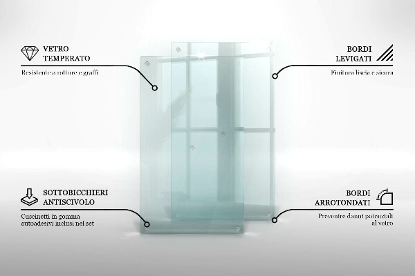 Transparent glass worktop saver 2x12x20 in