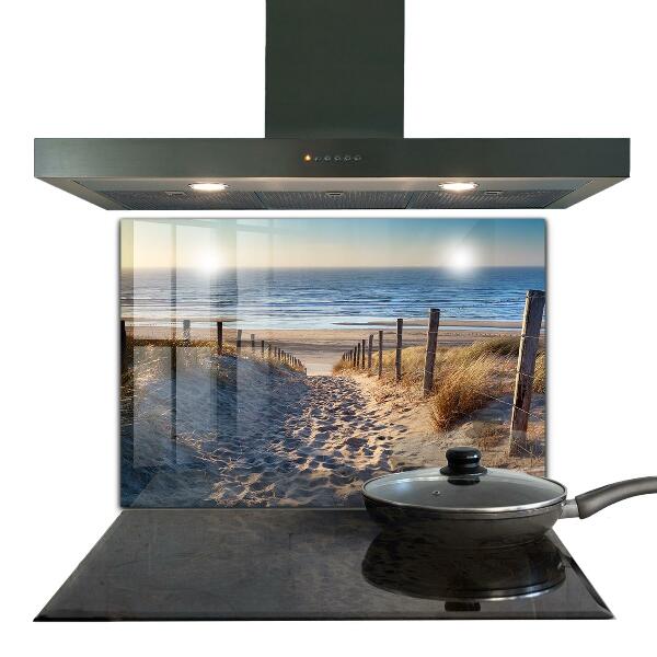 Kitchen glass panel Sand dunes on the baltic sea